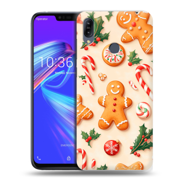 Силиконовый противоударный чехол на ASUS ZenFone Max M2 с принтом Новый год Силиконовый противоударный чехол на ASUS ZenFone Max M2 с принтом Новый год