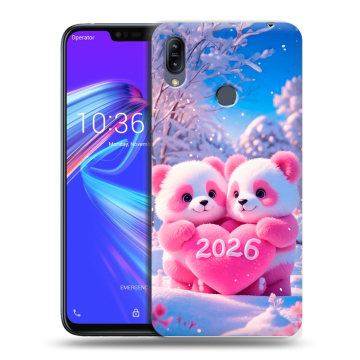 Силиконовый противоударный чехол на ASUS ZenFone Max M2 с принтом Новый год Силиконовый противоударный чехол на ASUS ZenFone Max M2 с принтом Новый год