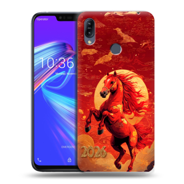Силиконовый противоударный чехол на ASUS ZenFone Max M2 с принтом Новый год Силиконовый противоударный чехол на ASUS ZenFone Max M2 с принтом Новый год