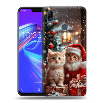 Силиконовый противоударный чехол на ASUS ZenFone Max M2 с принтом Новый год Силиконовый противоударный чехол на ASUS ZenFone Max M2 с принтом Новый год