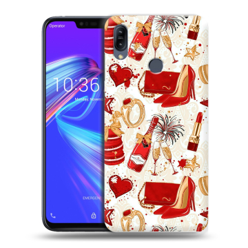Силиконовый противоударный чехол на ASUS ZenFone Max M2 с принтом Новый год Силиконовый противоударный чехол на ASUS ZenFone Max M2 с принтом Новый год