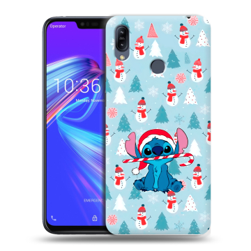 Силиконовый противоударный чехол на ASUS ZenFone Max M2 с принтом Стич Новый год Силиконовый противоударный чехол на ASUS ZenFone Max M2 с принтом Стич Новый год