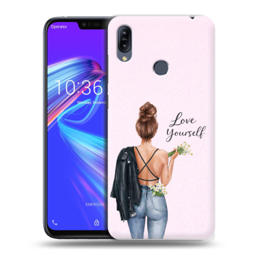 Силиконовый противоударный чехол на ASUS ZenFone Max M2 с принтом женский
