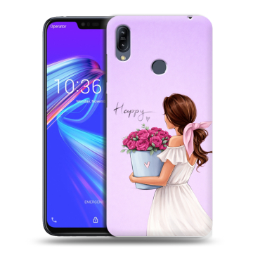 Силиконовый противоударный чехол на ASUS ZenFone Max M2 с принтом женский