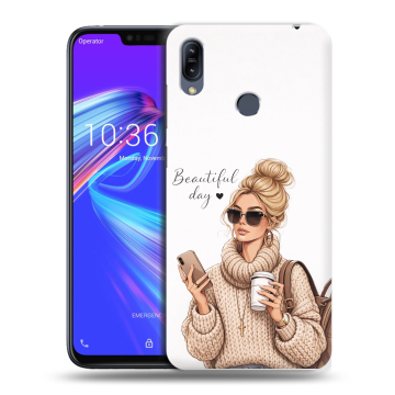 Силиконовый противоударный чехол на ASUS ZenFone Max M2 с принтом женский