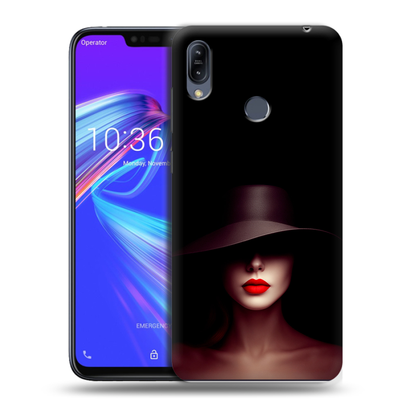 Силиконовый противоударный чехол на ASUS ZenFone Max M2 с принтом Девушка в шляпе Силиконовый противоударный чехол на ASUS ZenFone Max M2 с принтом Девушка в шляпе