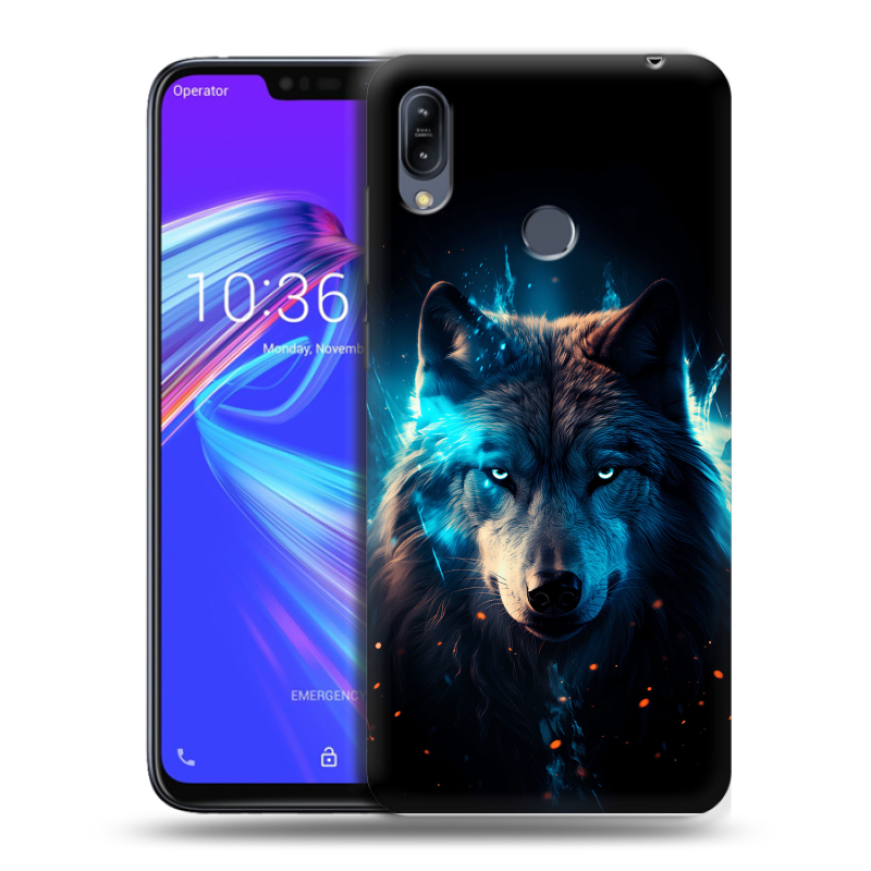Пластиковый чехол на ASUS ZenFone Max M2 с принтом Волк ночной Пластиковый чехол на ASUS ZenFone Max M2 с принтом Волк ночной
