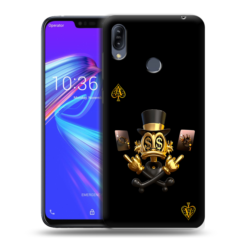 Пластиковый чехол на ASUS ZenFone Max M2 с принтом Золотой скрудж макдак Пластиковый чехол на ASUS ZenFone Max M2 с принтом Золотой скрудж макдак