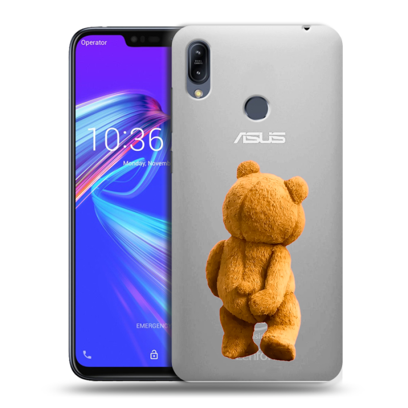 Силиконовый противоударный чехол на ASUS ZenFone Max M2 с принтом Медведь Силиконовый противоударный чехол на ASUS ZenFone Max M2 с принтом Медведь