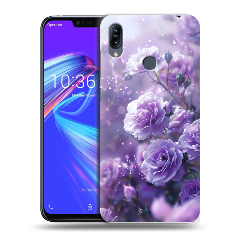 Силиконовый противоударный чехол на ASUS ZenFone Max M2 с принтом Розы цветы Силиконовый противоударный чехол на ASUS ZenFone Max M2 с принтом Розы цветы