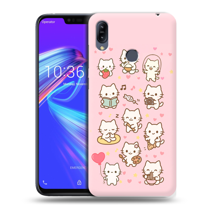 Силиконовый противоударный чехол на ASUS ZenFone Max M2 с принтом Hello Kitty Хелоу Кити Силиконовый противоударный чехол на ASUS ZenFone Max M2 с принтом Hello Kitty Хелоу Кити