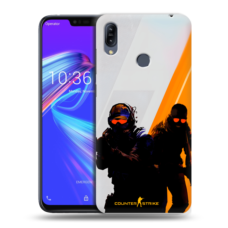 Силиконовый противоударный чехол на ASUS ZenFone Max M2 с принтом Контер страйк Counter strike Силиконовый противоударный чехол на ASUS ZenFone Max M2 с принтом Контер страйк Counter strike