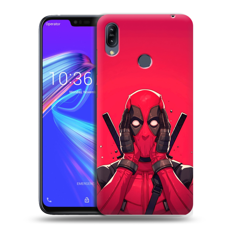 Силиконовый противоударный чехол на ASUS ZenFone Max M2 с принтом Дедпул Deadpool Силиконовый противоударный чехол на ASUS ZenFone Max M2 с принтом Дедпул Deadpool