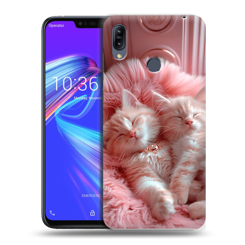 Силиконовый противоударный чехол на ASUS ZenFone Max M2 с принтом котята котики Силиконовый противоударный чехол на ASUS ZenFone Max M2 с принтом котята котики
