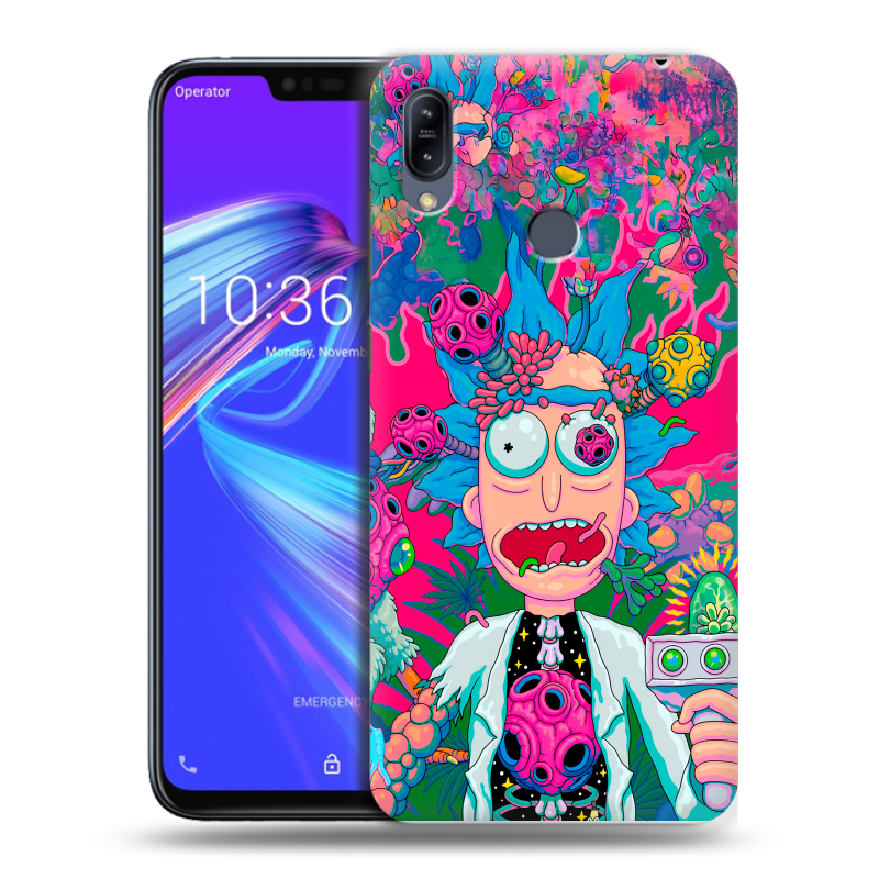 Пластиковый чехол на ASUS ZenFone Max M2 с принтом Рик и Морти Rick Morty Пластиковый чехол на ASUS ZenFone Max M2 с принтом Рик и Морти Rick Morty