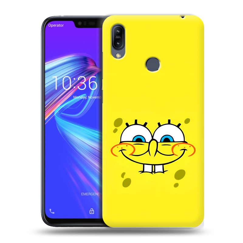 Силиконовый противоударный чехол на ASUS ZenFone Max M2 с принтом спанчбоб спанч боб Силиконовый противоударный чехол на ASUS ZenFone Max M2 с принтом спанчбоб спанч боб