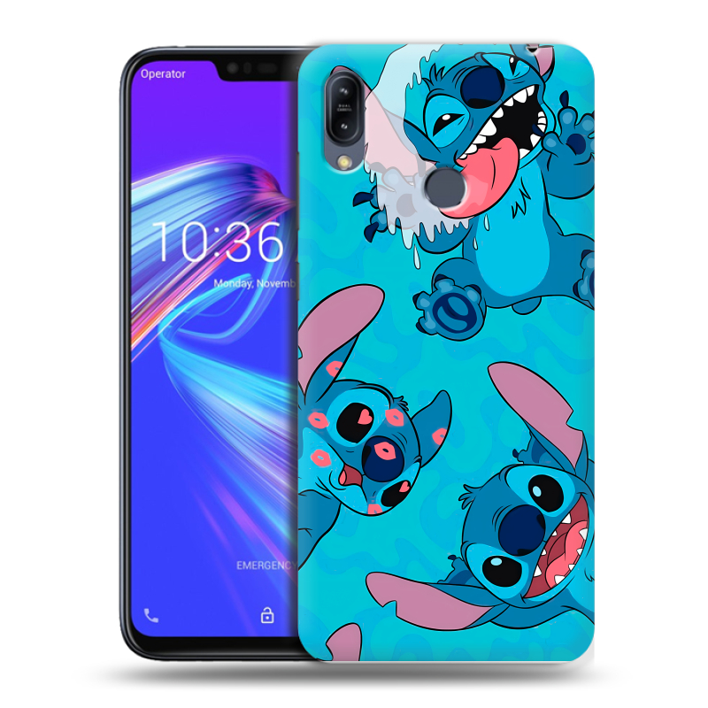 Силиконовый противоударный чехол на ASUS ZenFone Max M2 с принтом Лило и Стич Силиконовый противоударный чехол на ASUS ZenFone Max M2 с принтом Лило и Стич