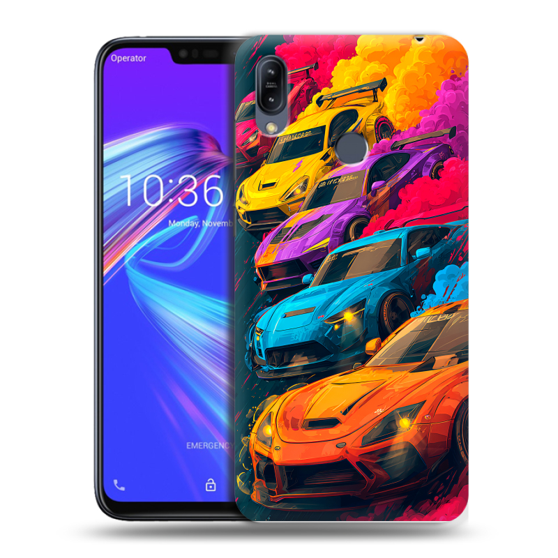 Силиконовый противоударный чехол на ASUS ZenFone Max M2 с принтом Тачки Силиконовый противоударный чехол на ASUS ZenFone Max M2 с принтом Тачки