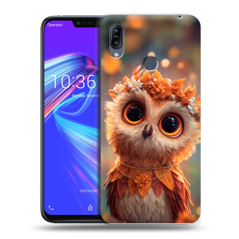 Пластиковый чехол на ASUS ZenFone Max M2 с принтом Милая сова Пластиковый чехол на ASUS ZenFone Max M2 с принтом Милая сова