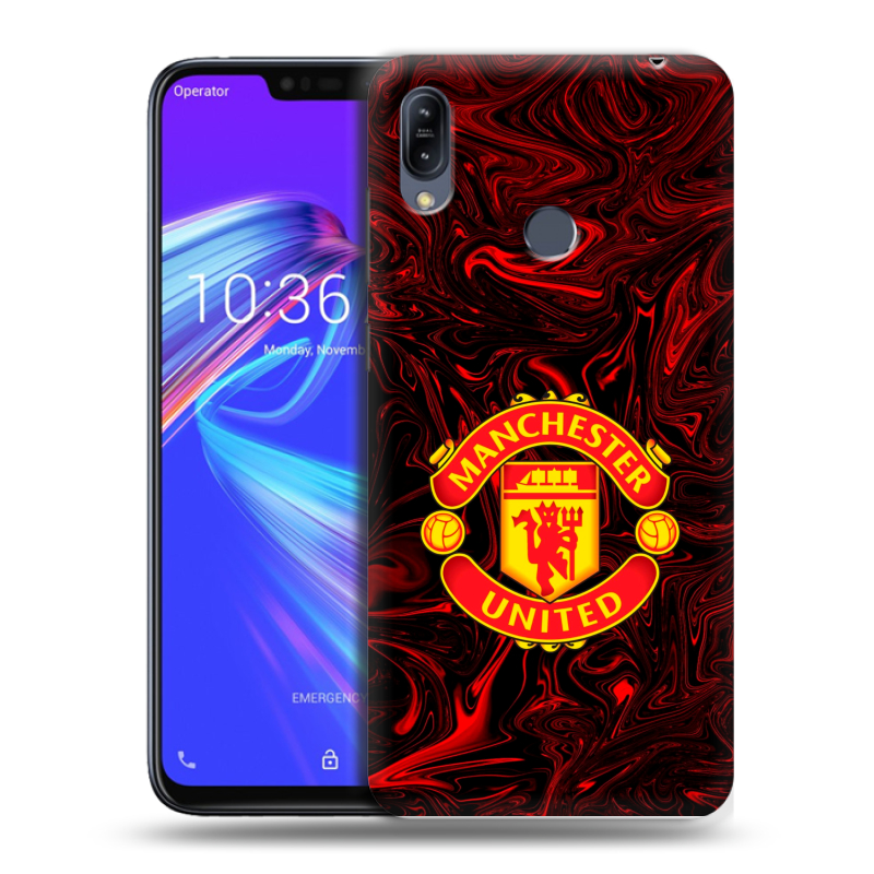 Силиконовый противоударный чехол на ASUS ZenFone Max M2 с принтом Manchester United Силиконовый противоударный чехол на ASUS ZenFone Max M2 с принтом Manchester United