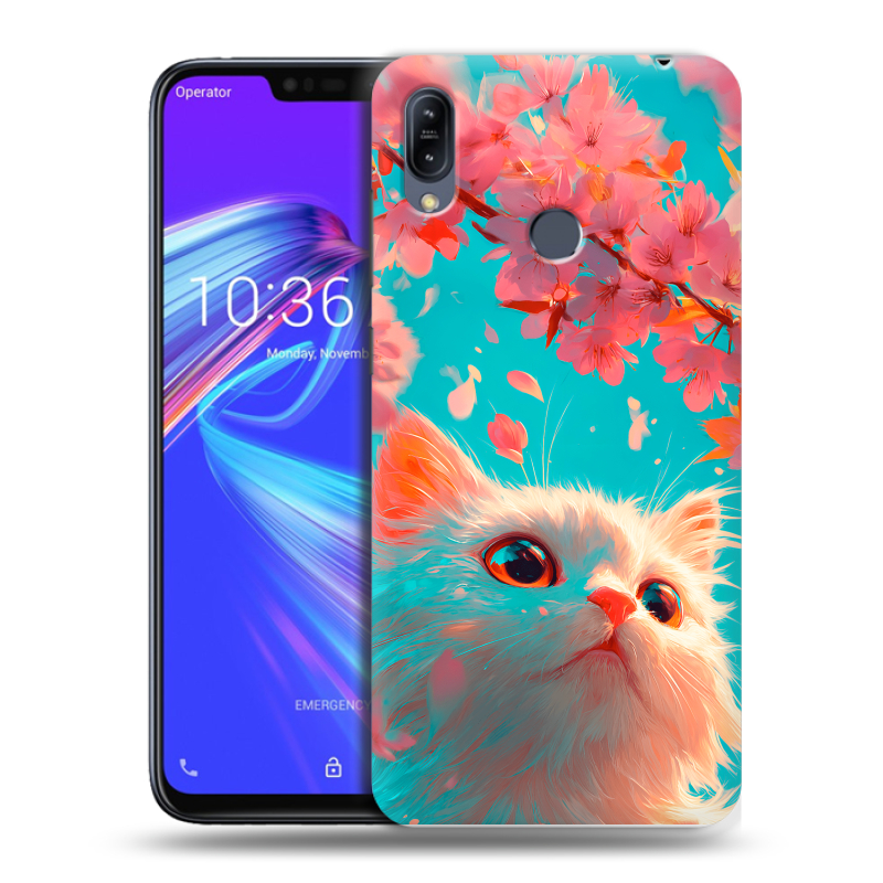 Пластиковый чехол на ASUS ZenFone Max M2 с принтом Красивый кот Пластиковый чехол на ASUS ZenFone Max M2 с принтом Красивый кот