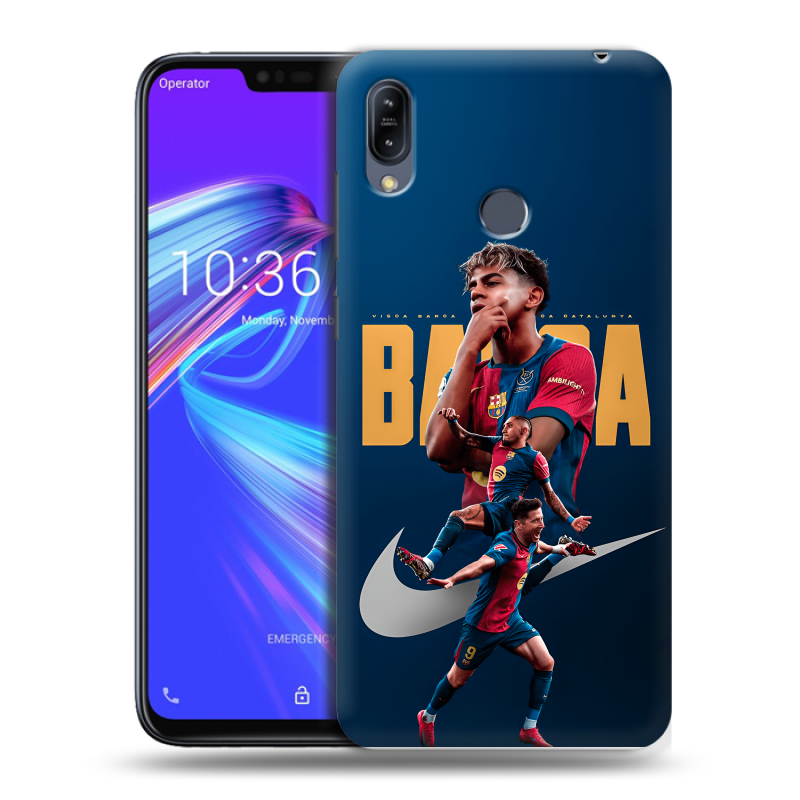 Силиконовый противоударный чехол на ASUS ZenFone Max M2 с принтом Барселона Barca Yamal Силиконовый противоударный чехол на ASUS ZenFone Max M2 с принтом Барселона Barca Yamal