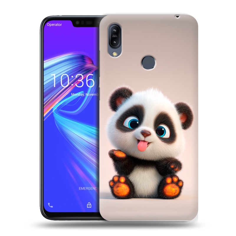 Силиконовый противоударный чехол на ASUS ZenFone Max M2 с принтом милая панда Силиконовый противоударный чехол на ASUS ZenFone Max M2 с принтом милая панда