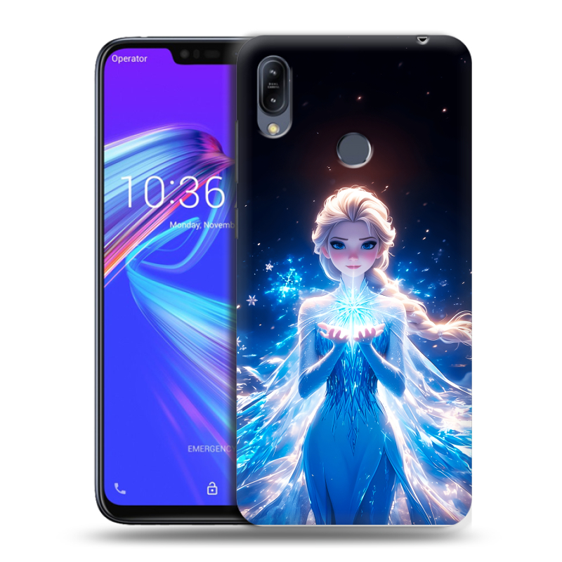 Силиконовый противоударный чехол на ASUS ZenFone Max M2 с принтом Холодное сердце Frozen Силиконовый противоударный чехол на ASUS ZenFone Max M2 с принтом Холодное сердце Frozen