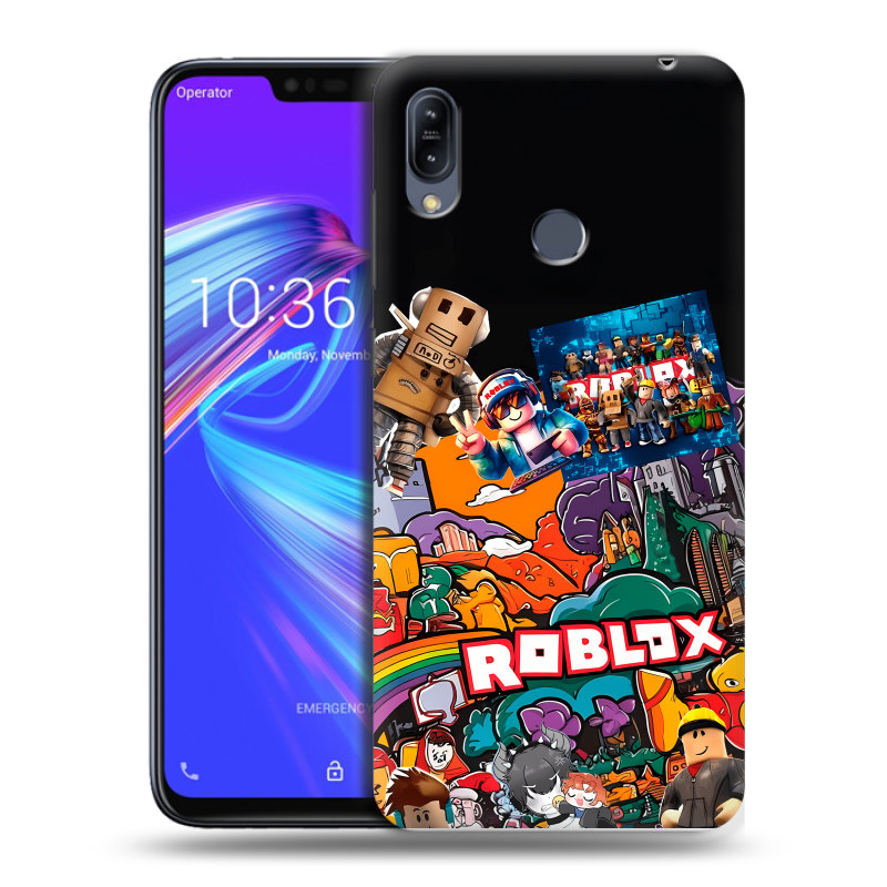 Силиконовый противоударный чехол на ASUS ZenFone Max M2 с принтом Roblox Роблокс Силиконовый противоударный чехол на ASUS ZenFone Max M2 с принтом Roblox Роблокс