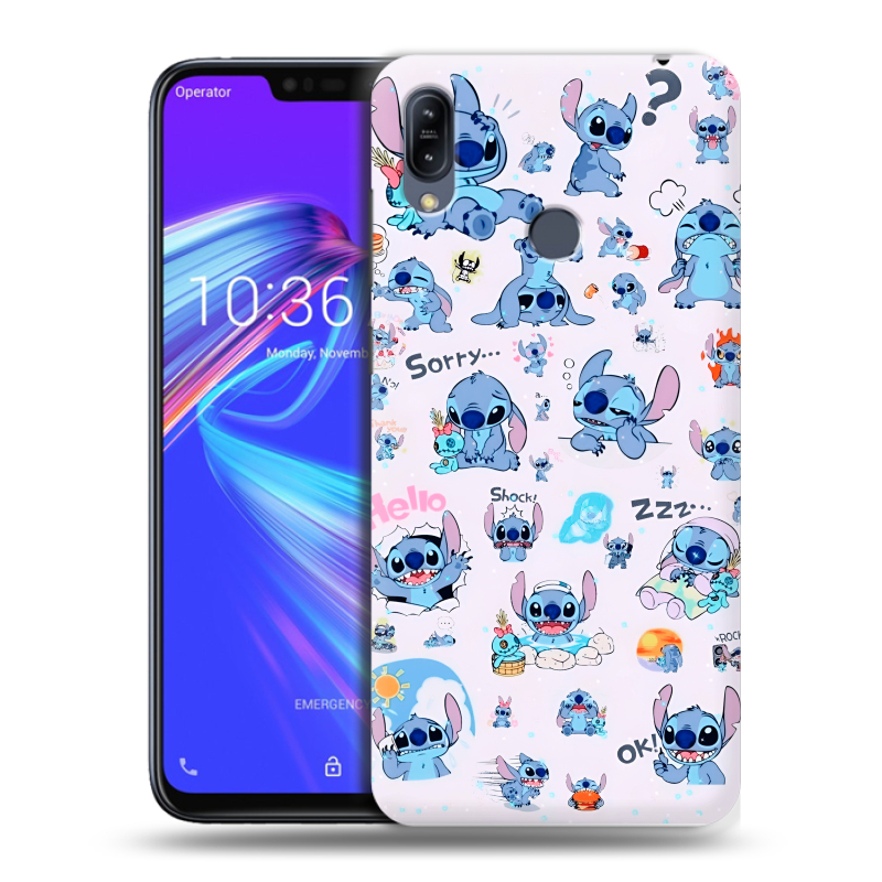 Силиконовый противоударный чехол на ASUS ZenFone Max M2 с принтом Лило и Стич Силиконовый противоударный чехол на ASUS ZenFone Max M2 с принтом Лило и Стич
