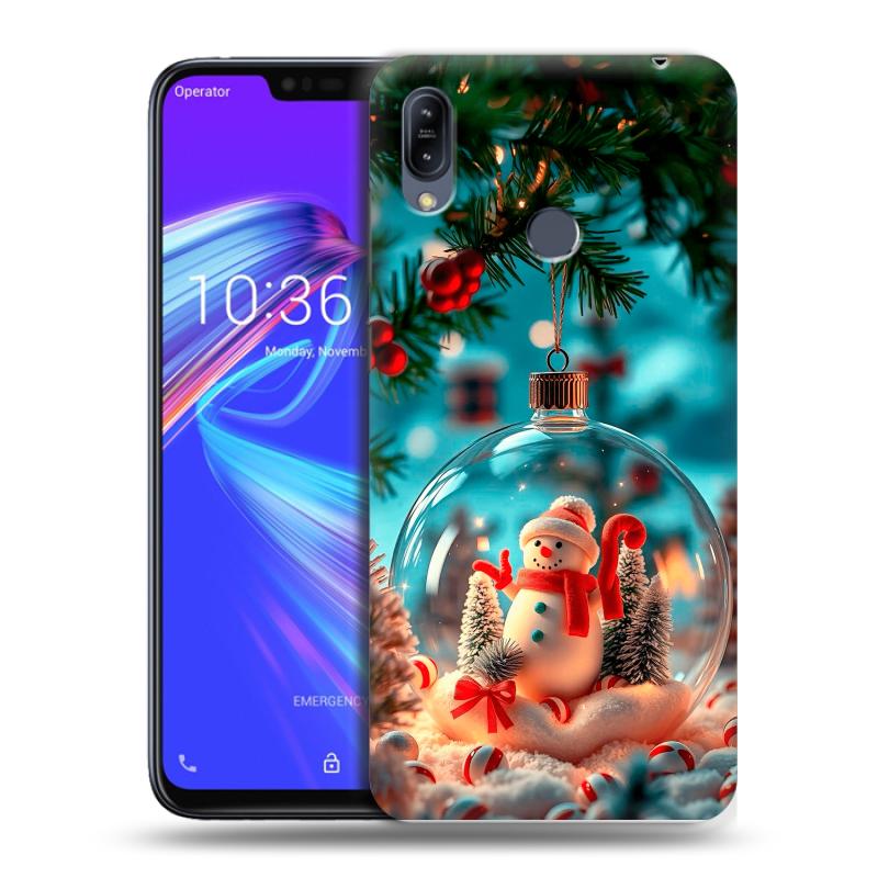 Пластиковый чехол на ASUS ZenFone Max M2 с принтом Новый год Пластиковый чехол на ASUS ZenFone Max M2 с принтом Новый год
