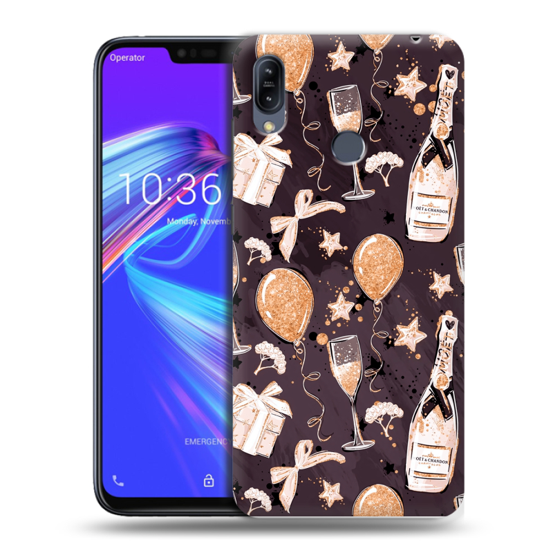 Пластиковый чехол на ASUS ZenFone Max M2 с принтом Новый год Пластиковый чехол на ASUS ZenFone Max M2 с принтом Новый год
