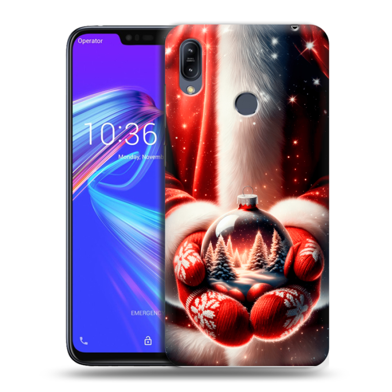Силиконовый противоударный чехол на ASUS ZenFone Max M2 с принтом Новый год Силиконовый противоударный чехол на ASUS ZenFone Max M2 с принтом Новый год