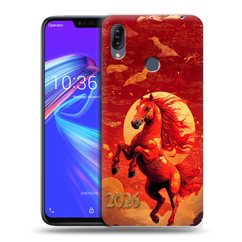 Пластиковый чехол на ASUS ZenFone Max M2 с принтом Новый год Пластиковый чехол на ASUS ZenFone Max M2 с принтом Новый год