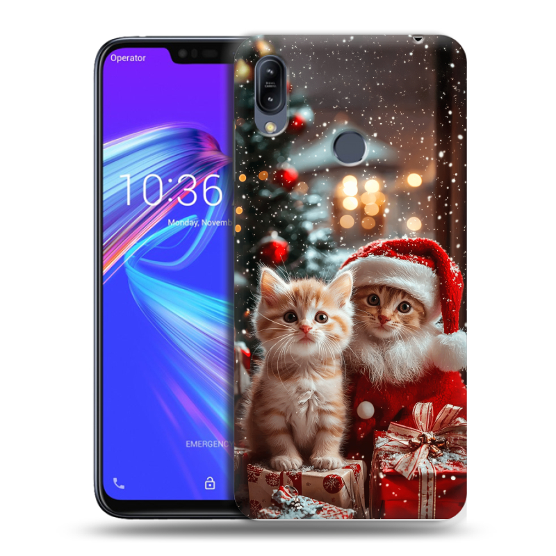 Силиконовый противоударный чехол на ASUS ZenFone Max M2 с принтом Новый год Силиконовый противоударный чехол на ASUS ZenFone Max M2 с принтом Новый год