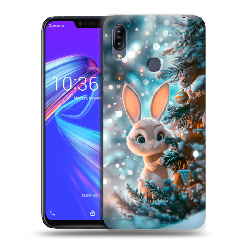 Силиконовый противоударный чехол на ASUS ZenFone Max M2 с принтом Новый год Силиконовый противоударный чехол на ASUS ZenFone Max M2 с принтом Новый год