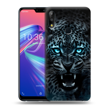 Силиконовый чехол на ASUS ZenFone Max Pro M2 с принтом Темный леопард Силиконовый чехол на ASUS ZenFone Max Pro M2 с принтом Темный леопард