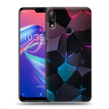 Силиконовый чехол на ASUS ZenFone Max Pro M2 с принтом Геометрия неона Силиконовый чехол на ASUS ZenFone Max Pro M2 с принтом Геометрия неона