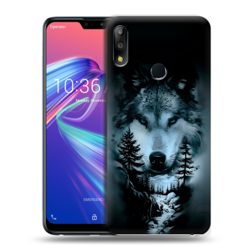 Силиконовый чехол на ASUS ZenFone Max Pro M2 с принтом Лесной волк Силиконовый чехол на ASUS ZenFone Max Pro M2 с принтом Лесной волк