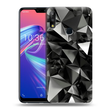Силиконовый чехол на ASUS ZenFone Max Pro M2 с принтом Черные кристаллы Силиконовый чехол на ASUS ZenFone Max Pro M2 с принтом Черные кристаллы