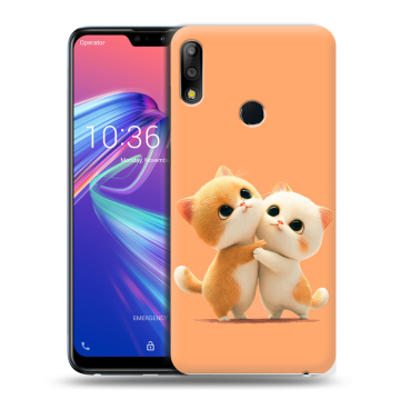 Силиконовый чехол на ASUS ZenFone Max Pro M2 с принтом Милые котики Силиконовый чехол на ASUS ZenFone Max Pro M2 с принтом Милые котики