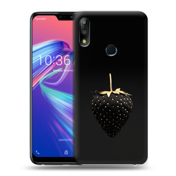 Силиконовый чехол на ASUS ZenFone Max Pro M2 с принтом Черная клубника Силиконовый чехол на ASUS ZenFone Max Pro M2 с принтом Черная клубника