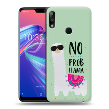Силиконовый чехол на ASUS ZenFone Max Pro M2 с принтом Лама Силиконовый чехол на ASUS ZenFone Max Pro M2 с принтом Лама
