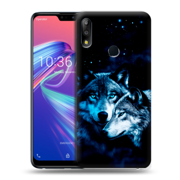 Силиконовый чехол на ASUS ZenFone Max Pro M2 с принтом Волки Силиконовый чехол на ASUS ZenFone Max Pro M2 с принтом Волки