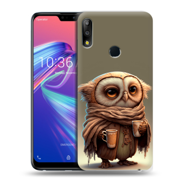 Силиконовый чехол на ASUS ZenFone Max Pro M2 с принтом Сова Силиконовый чехол на ASUS ZenFone Max Pro M2 с принтом Сова