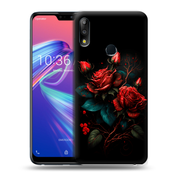 Силиконовый чехол на ASUS ZenFone Max Pro M2 с принтом Розы красные Силиконовый чехол на ASUS ZenFone Max Pro M2 с принтом Розы красные