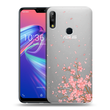 Силиконовый чехол на ASUS ZenFone Max Pro M2 с принтом Ветка сакуры