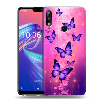 Силиконовый чехол на ASUS ZenFone Max Pro M2 с принтом Бабочки