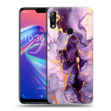 Силиконовый чехол на ASUS ZenFone Max Pro M2 с принтом Мрамор