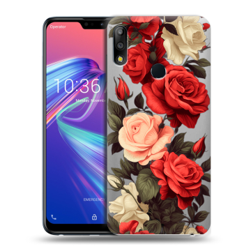 Силиконовый чехол на ASUS ZenFone Max Pro M2 с принтом Розы